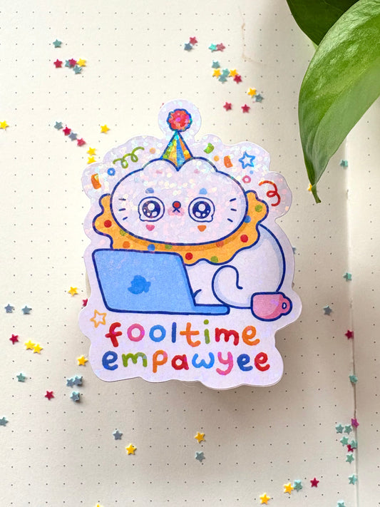 Fooltime Clown - Holo Vinyl Sticker