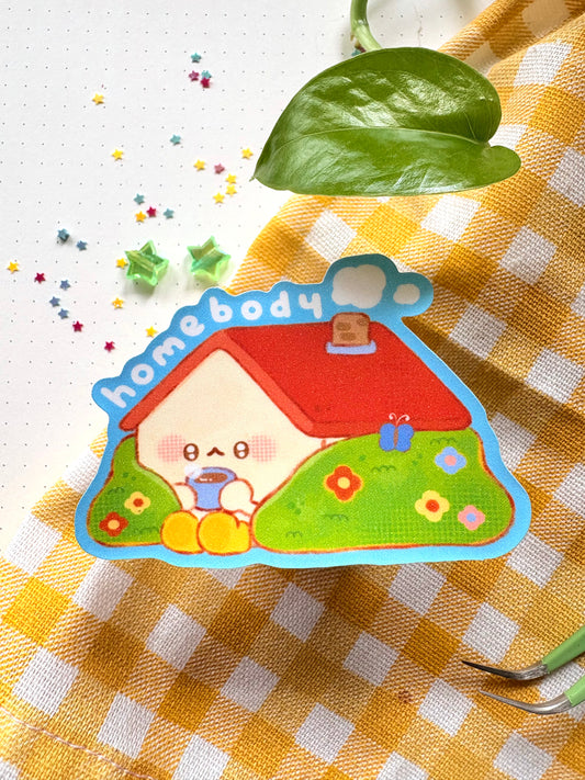 Homebody - Frosted Glitter Sticker