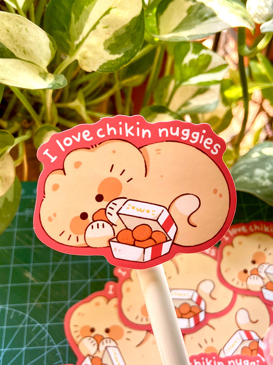 Nuggie kitty - Vinyl Matte Sticker