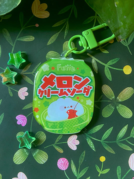 Meowlon Cream Soda - Epoxy Keychain