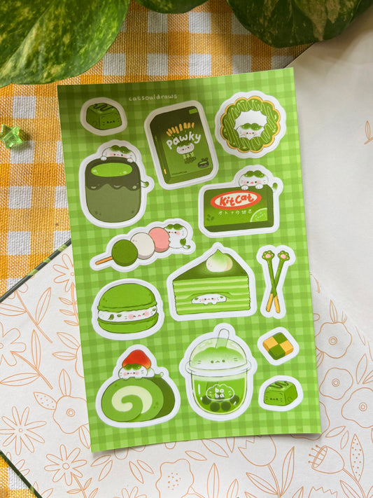 Meowtcha treats - Sticker Sheet