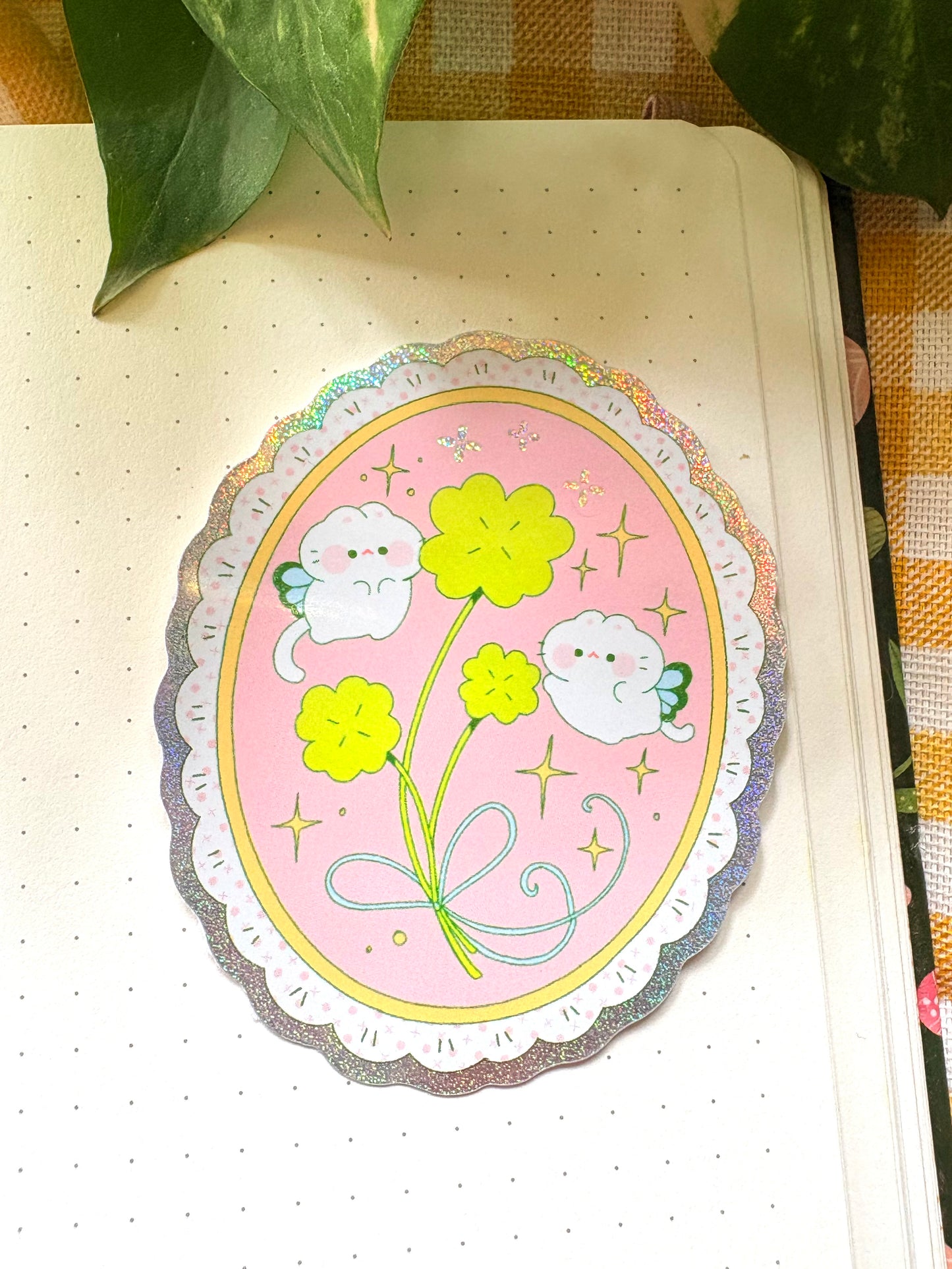 Lucky Charm - Glitter Vinyl Sticker