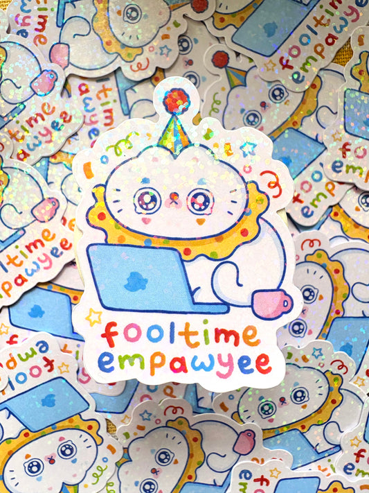 Fooltime Clown - Holo Vinyl Sticker