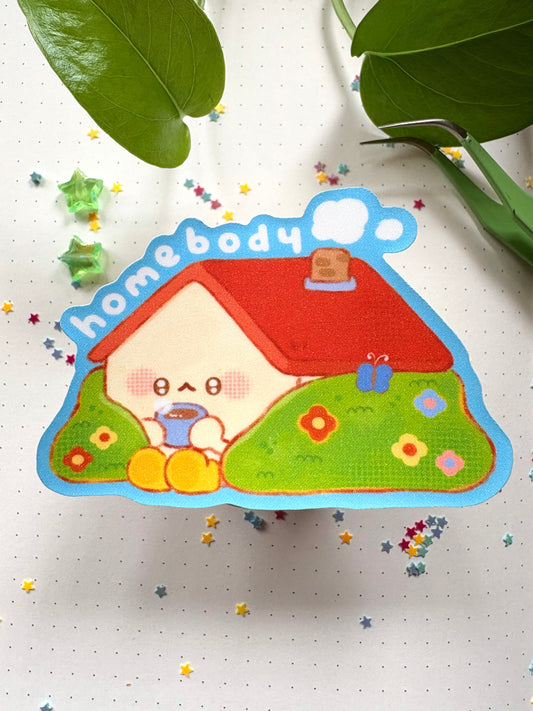 Homebody - Frosted Glitter Sticker