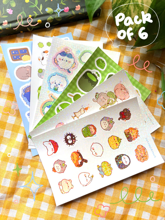Sticker Sheet Bundle - Pack of 6
