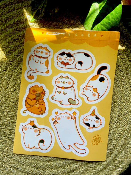 Silly Cats - Sticker Sheet