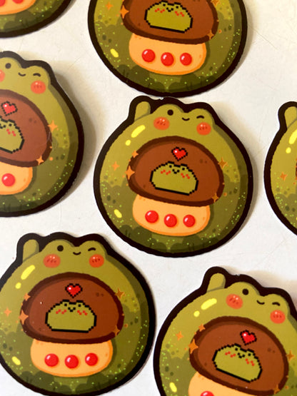 Froggy Tamagochi - Vinyl Holographic Sticker